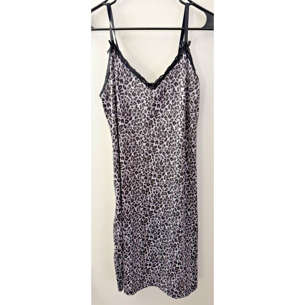 Cheetah Animal Print Sexy Nightie Nightgown Chemise Women's Large Nanette Lepore